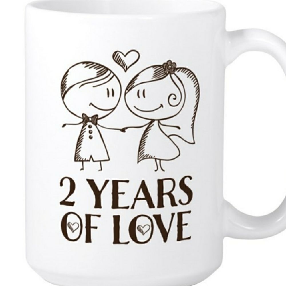 MugsBySandy, Coffee mug 15 oz, Years of love Anniversary mug.